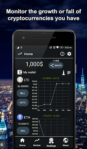Crypto exchange game - Bitcoin Screenshot 0