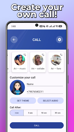 AriGameplays Fake Call & Chat Screenshot 3