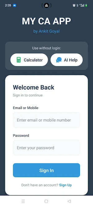 MY CA APP Screenshot 0