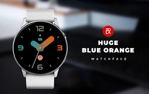 Huge Blue Orange Watch Face Screenshot 0