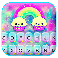 Galaxy Cupcakes Keyboard Background