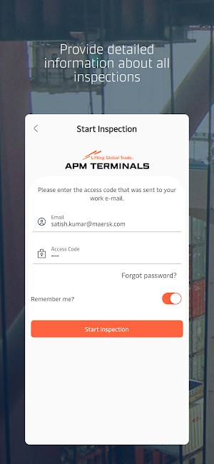APM Terminals Vessel Inspection Screenshot 1