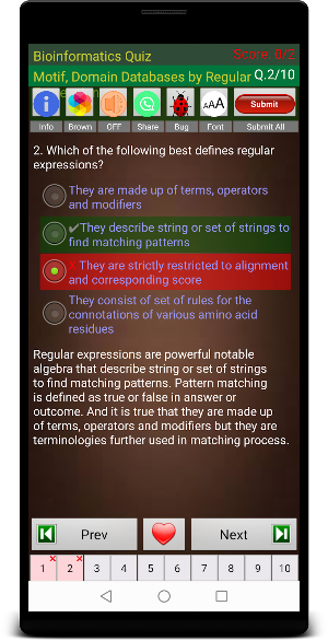 Bioinformatics Quiz Screenshot 3