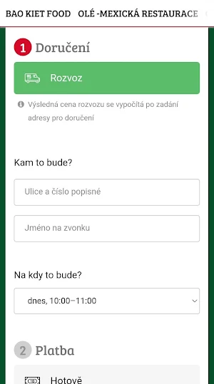 Vezeme jídlo Screenshot 2