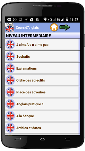 Cours d'Anglais Screenshot 1