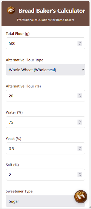 Bread Baker's Calculator Screenshot 0