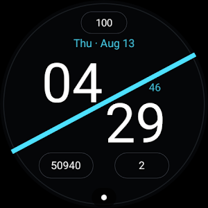 Diagonal Stats Watch Face Screenshot 0