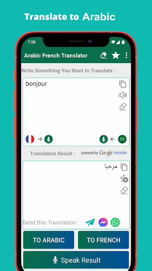 French - Arabic Translator Screenshot 1