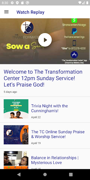 The Transformation Center Chicago Screenshot 2