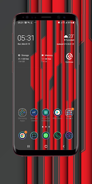 Red And Gray Wallpaper Screenshot 0