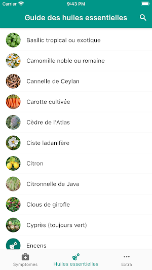 Guide des huiles essentielles Screenshot 0