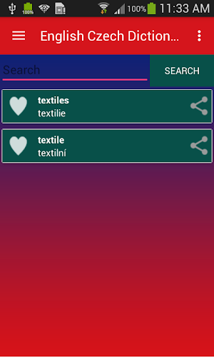 Free English Czech Dictionary Screenshot 2