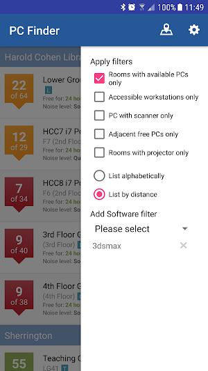 UoL PC Finder Screenshot 1
