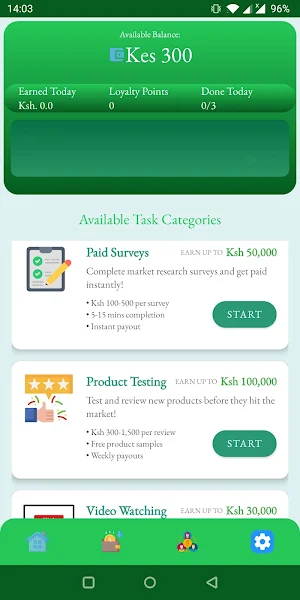 TapSurveys: Get Paid to mpesa Screenshot 0