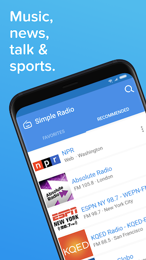 Simple Radio – Free Live AM FM Radio & Music App Screenshot 0