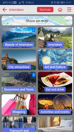 Interlaken map offline guide tourist navigation Screenshot 1