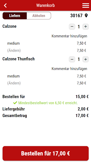 Vital Pizza Hannover Screenshot 1