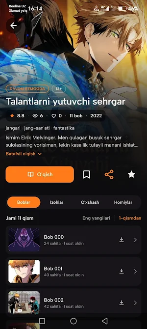 Mangabox - O'zbekcha mangalar Screenshot 0