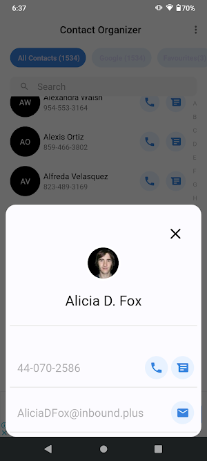 Contact Organizer Screenshot 3