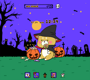 Dog Wallpaper Cute Halloween Shiba Theme Screenshot 0