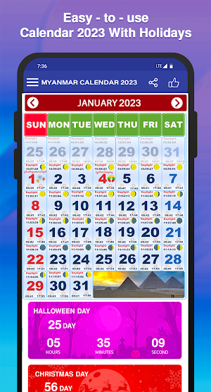MM-Calendar 2023 - Myanmar Screenshot 1