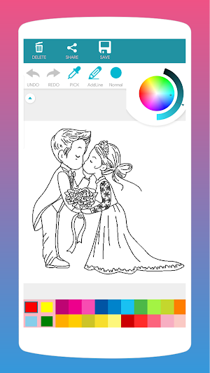 Bride and Groom Coloring Book Screenshot 0