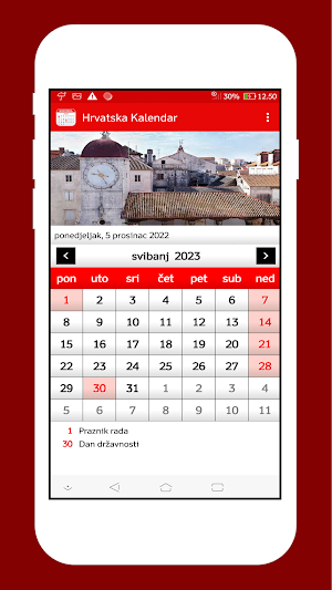 Hrvatska Kalendar 2023 Screenshot 1