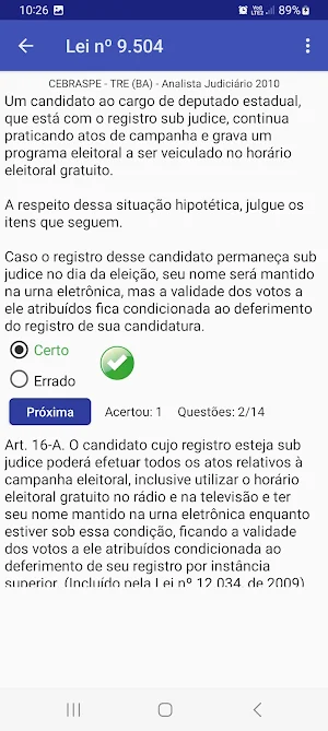 Lei das Eleições - Lei nº 9504 Screenshot 2