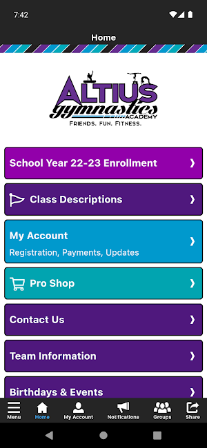 Altius Gymnastics Academy Screenshot 1