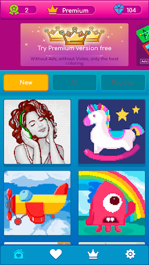 Pixel Art Book - pixel coloring, сolor by number Screenshot 0