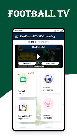 Live Football TV HD: Streaming Screenshot 0