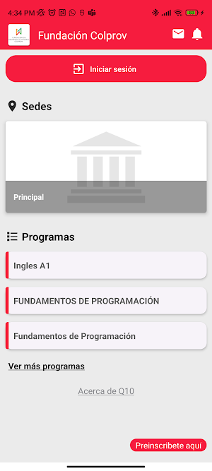 Fundación Colprov Screenshot 1