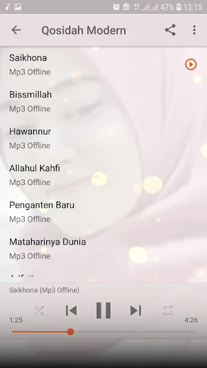 Qosidah Modern Saikhona Ofline Screenshot 3