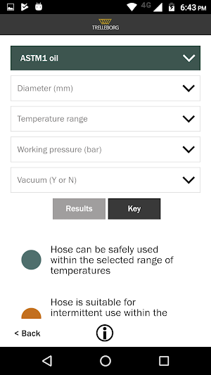 Chemical Hose Selector Screenshot 2