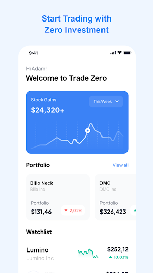 Trade Zero Online Trading Screenshot 0