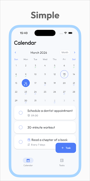 Simple Task: To-Do & Calendar Screenshot 0