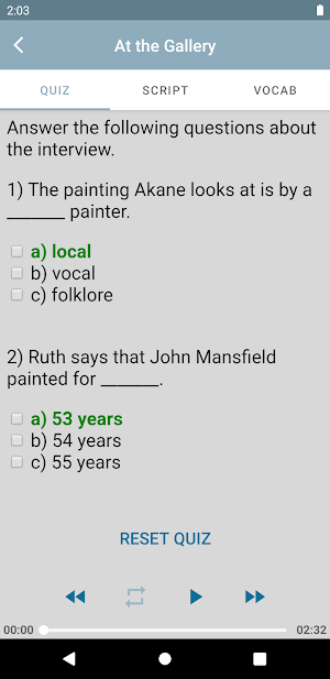 B1 Listening - English Test Screenshot 2