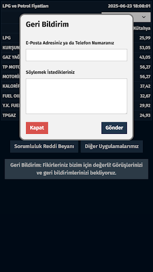 LPG Petrol Fiyatları Screenshot 1