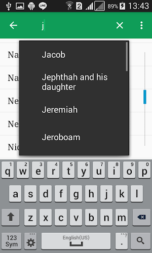 Bible Characters Dictionary Screenshot 1