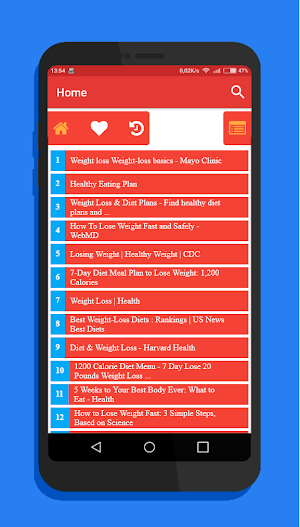 Diet And Health : Lose Weight Screenshot 1