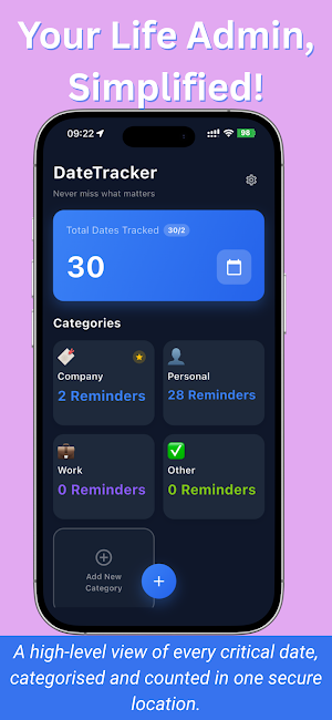 DateTracker: Smart Reminders Screenshot 0