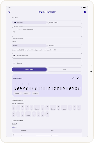 Braille Translator: UEB Screenshot 3