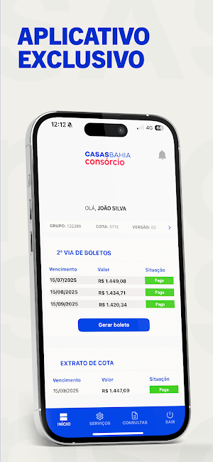 Casas Bahia Consóricio Screenshot 1