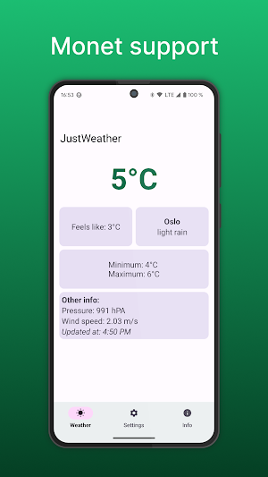 JustWeather Screenshot 2