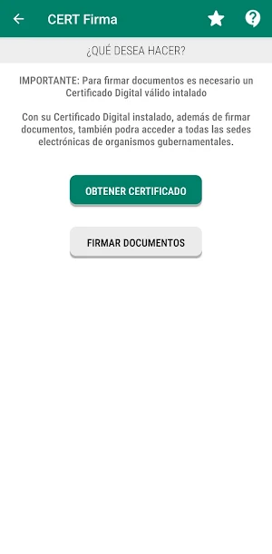 CERT Firma Screenshot 1