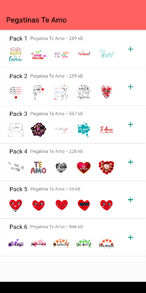 stickers i love you screenshot 1