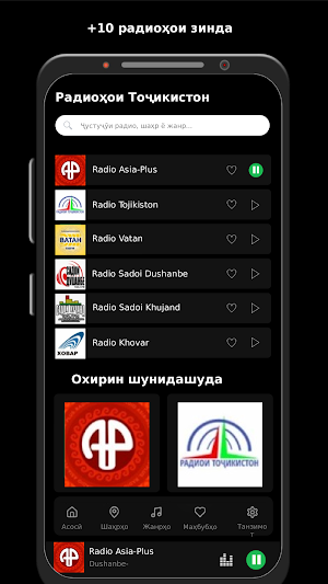 Радиоҳои Тоҷикистон Screenshot 0