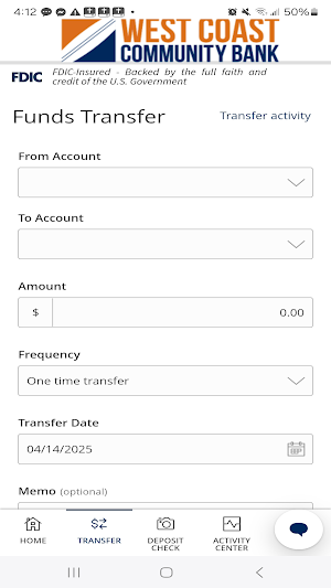West Coast Community Bank Screenshot 2
