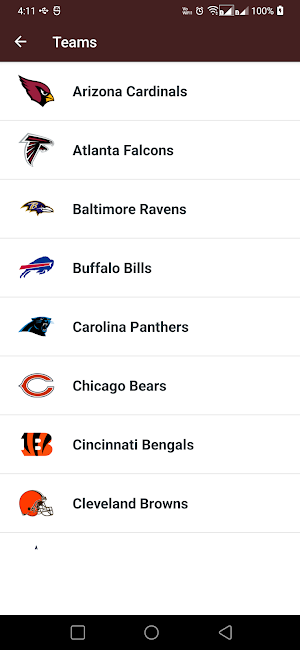 NFL 2026 Schedule Screenshot 3