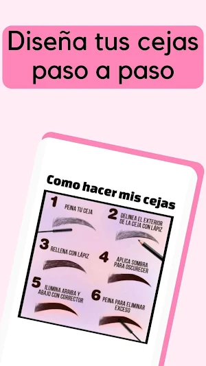 Diseña tus cejas paso a paso Screenshot 0